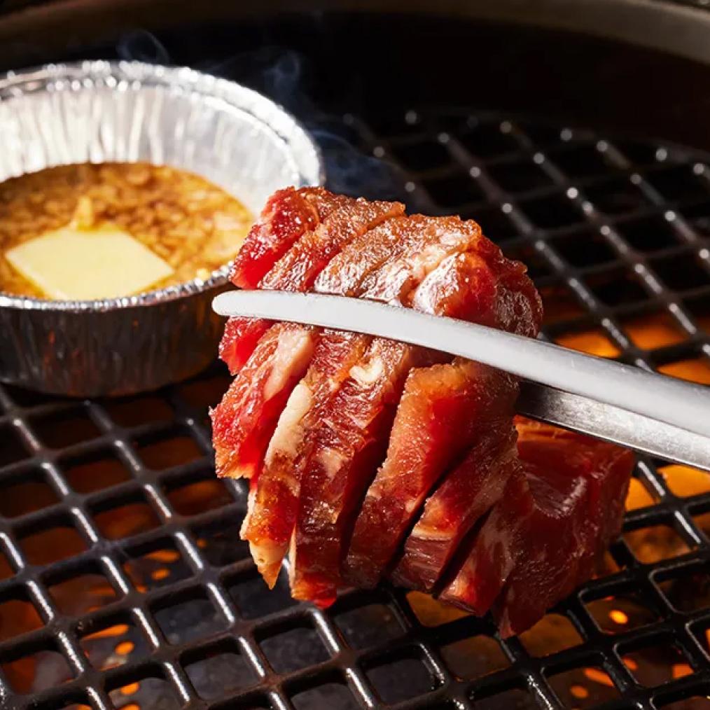 【名物】 超極厚ハラミ  ～ガリバタ醤油～の美味しい焼き方(1)